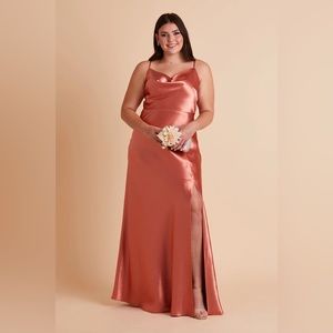 Birdy Grey Satin Gown - Terracotta Size 6
